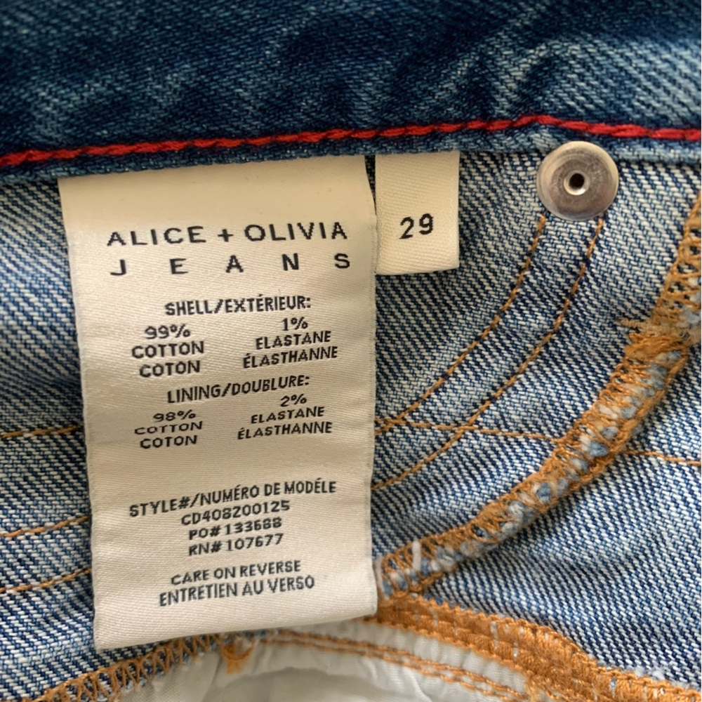 Alice + Olivia Cool Double Waistband Jeans Size 29 - Picture 12 of 13